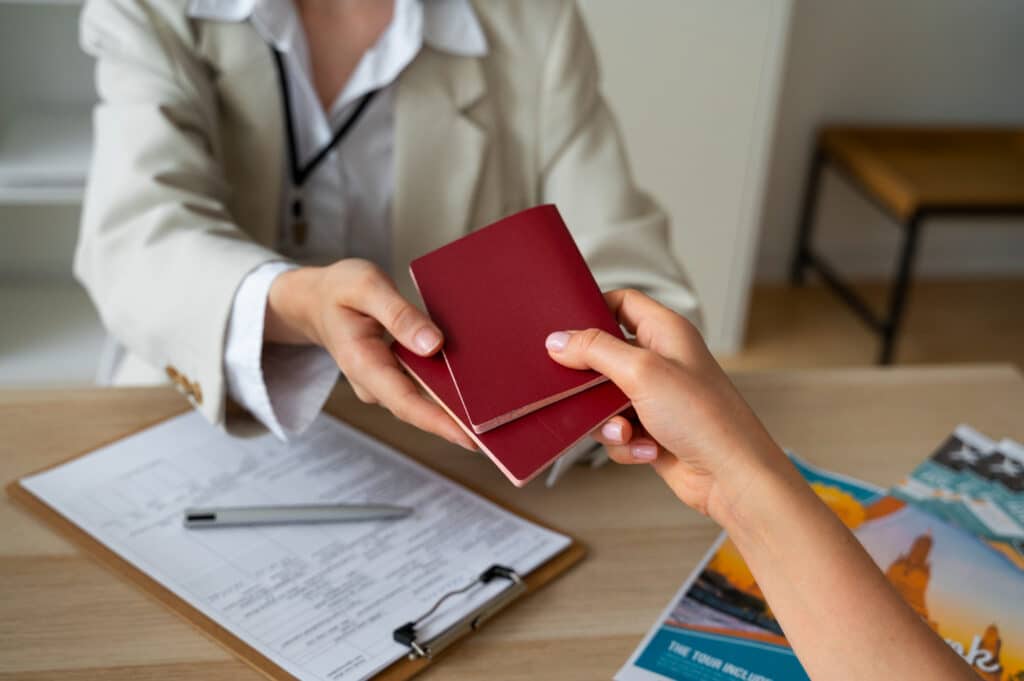 Immigration lawyer advising a temporary residence client