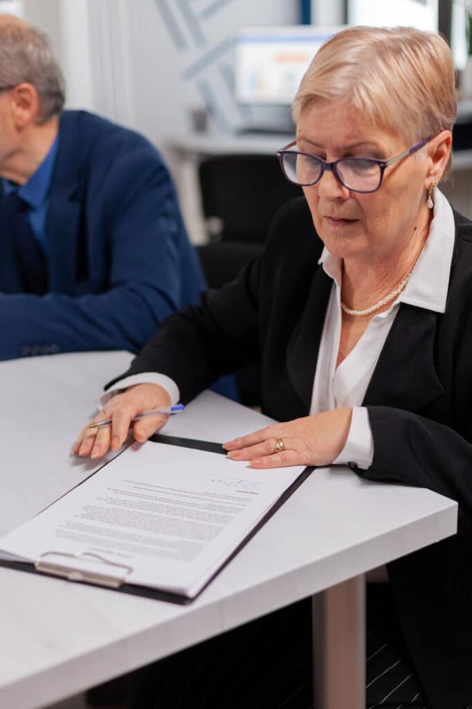 Immigration lawyer reviewing a delayed application file